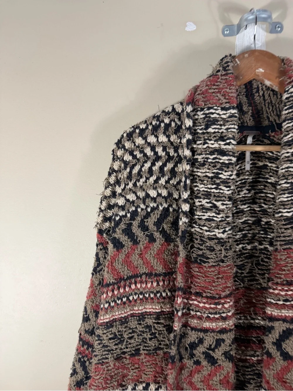 Free People Lona Long Fringe Southwestern Boho Cardigan Size XS